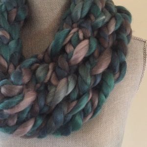 Handmade chunky arm knit infinity scarf